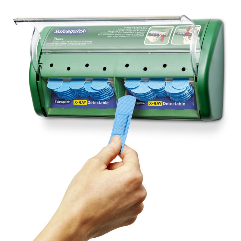 CEDERROTH Salvequick Pleisterdispenser, röntgendetecteerbaar, 60 stuks